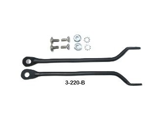 47-55 Hood Support Rods - CHEV only, pair (#3-220-B)